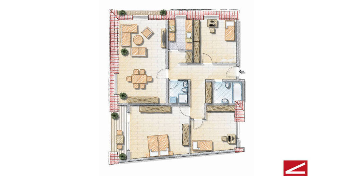 Etagenwohnung Baden-Baden Innenstadt - 4 Zimmer, 132 m&sup2;, 335.000&euro; | Angebot:25692846