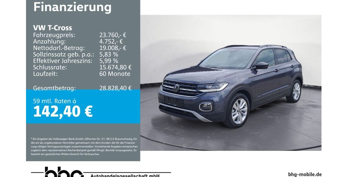VW T-Cross 9.339 km 22.590 &euro; Ettlingen 76275