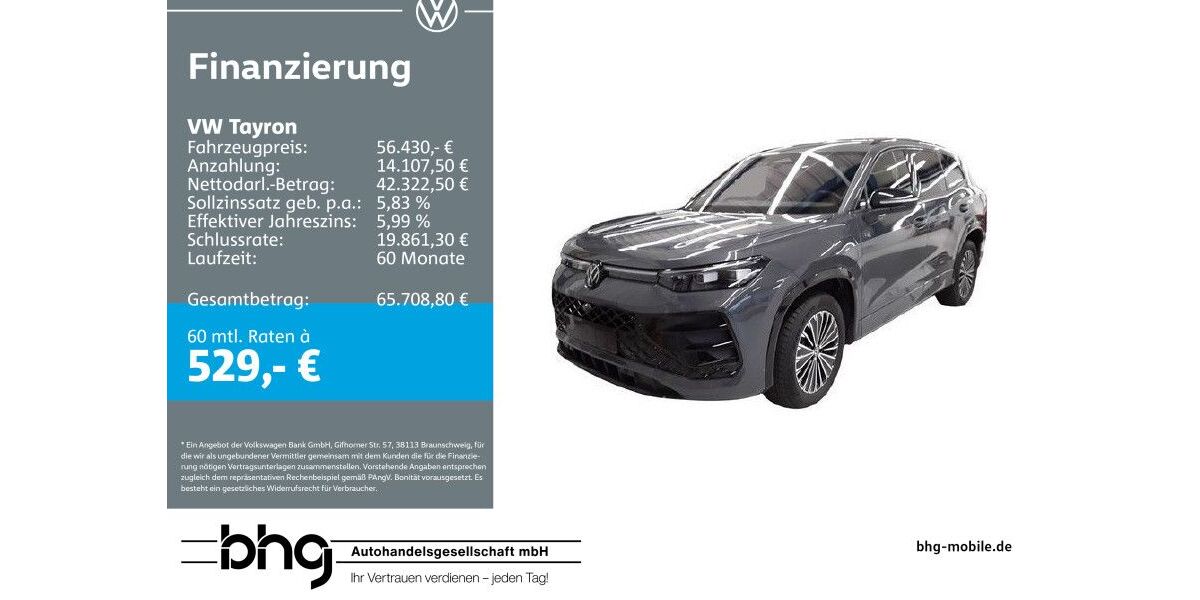 VW Tayron 10.885 km 56.430 &euro; Bühl 77815