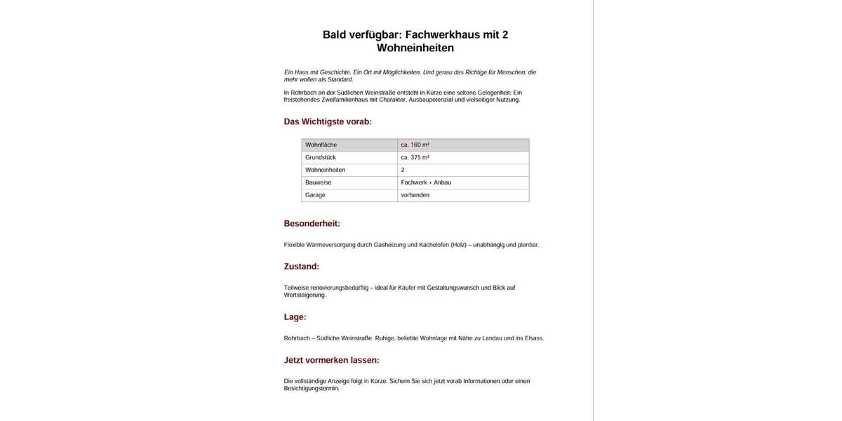 Mehrfamilienhaus, Wohnhaus Scheibenhardt - 3 Zimmer, 160 m&sup2;, 370.000&euro; | Angebot:25944411