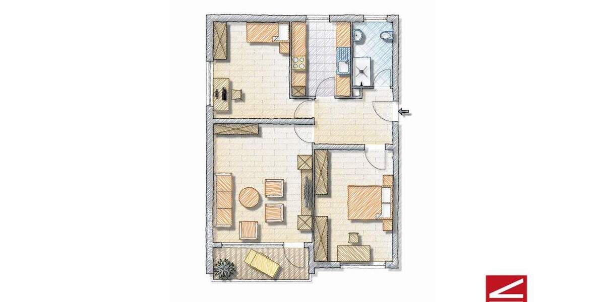 Etagenwohnung Baden-Baden Lichtental - 3 Zimmer, 75 m&sup2;, 248.000&euro; | Angebot:25777942