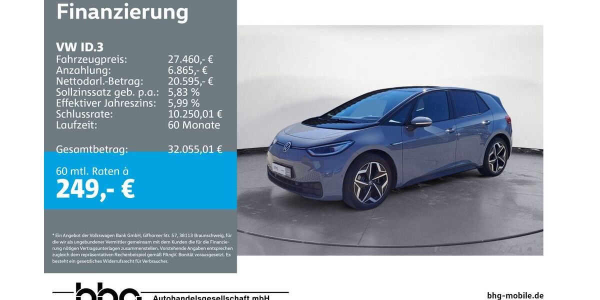 VW ID.3 46.142 km 27.460 &euro; Ettlingen 76275