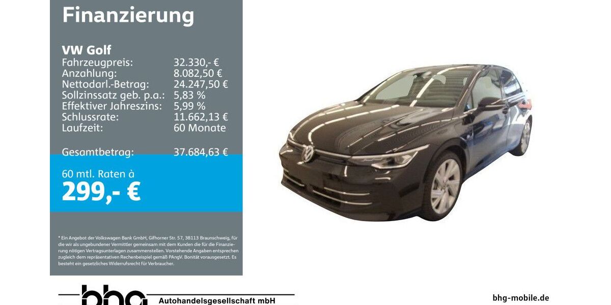 VW Golf 3.784 km 32.330 &euro; Bühl 77815