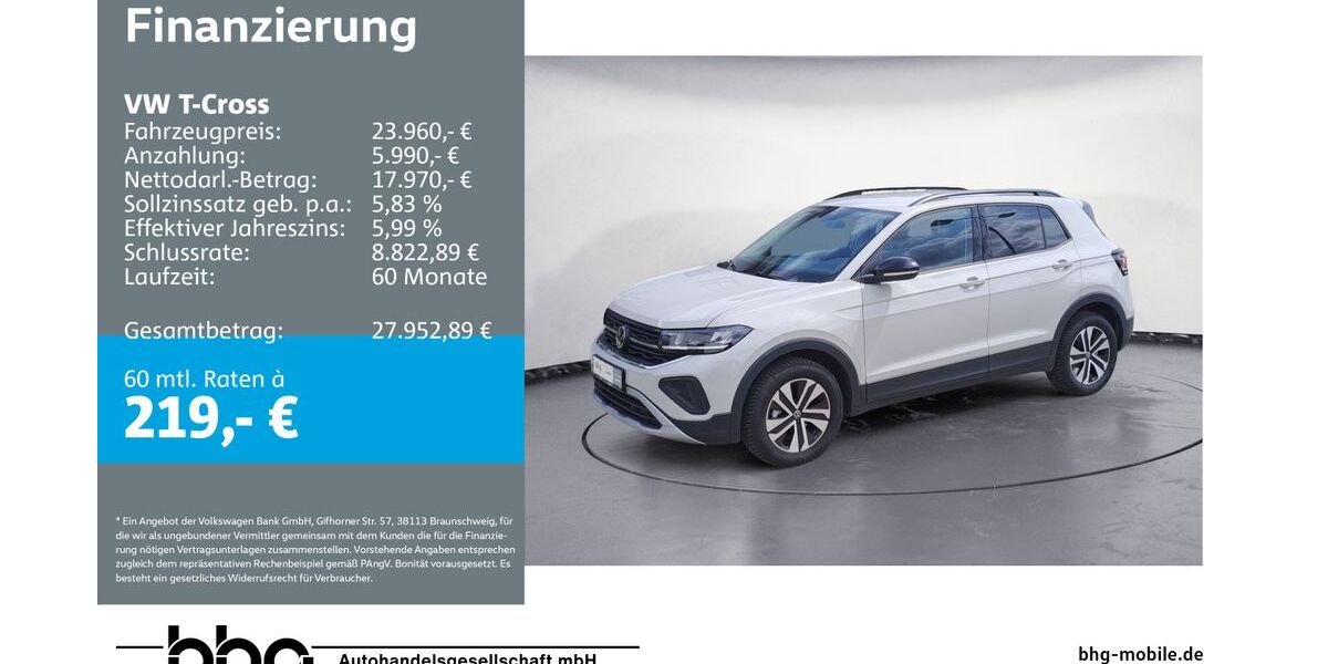 VW T-Cross 2.316 km 23.460 &euro; Durmersheim 76448