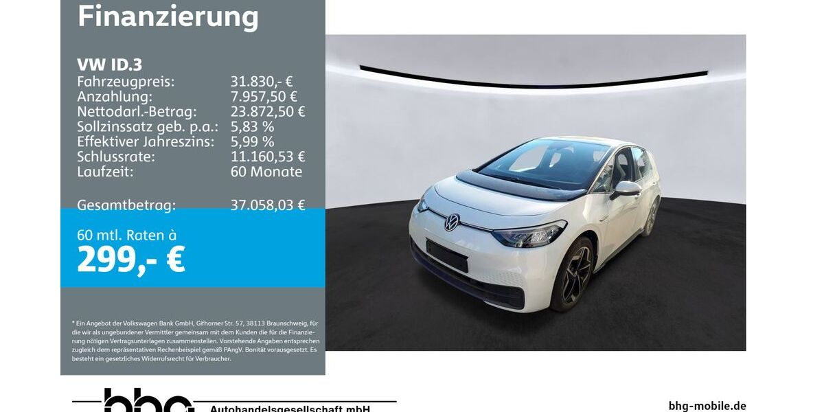 VW ID.3 47.567 km 31.830 &euro; Ettlingen 76275