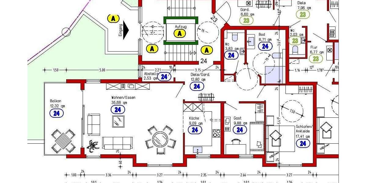 Etagenwohnung Oberkirch - 3 Zimmer, 106 m&sup2;, 1.270&euro; | Angebot:25662196