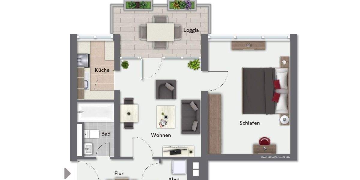 Etagenwohnung Ettlingen - 2 Zimmer, 49 m&sup2;, 175.000&euro; | Angebot:25666913