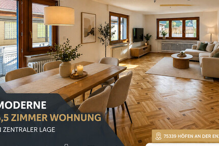 Wohnen wie im eigenen Haus – großzügige 6,5-Zimmer-Wohnung in zentraler Lage - Wohnung Höfen an der Enz Höfen (Enz) | Angebot:27278658