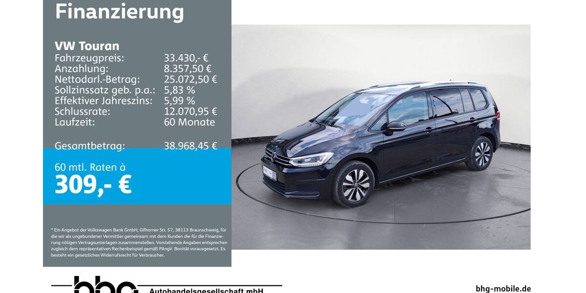VW Touran 20.601 km 32.960 &euro; Durmersheim 76448