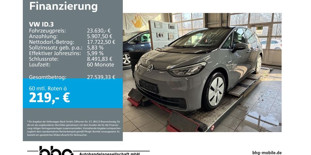 VW ID.3 25.019 km 22.960 &euro; Ettlingen 76275