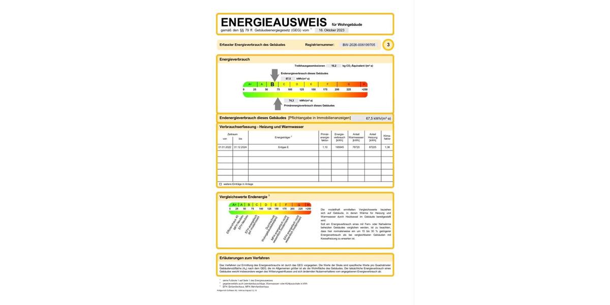Dachgeschoßwohnung Gernsbach - 3 Zimmer, 68 m&sup2;, 1.000&euro; | Angebot:25540104