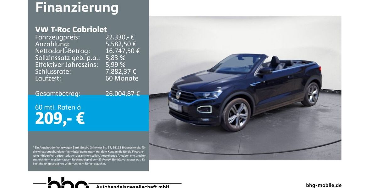 VW T-Roc 60.638 km 21.860 &euro; Durmersheim 76448
