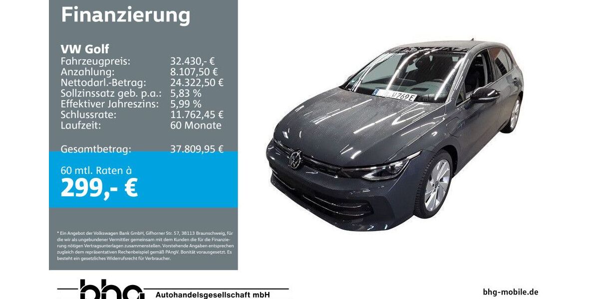VW Golf 17.543 km 32.430 &euro; Durmersheim 76448