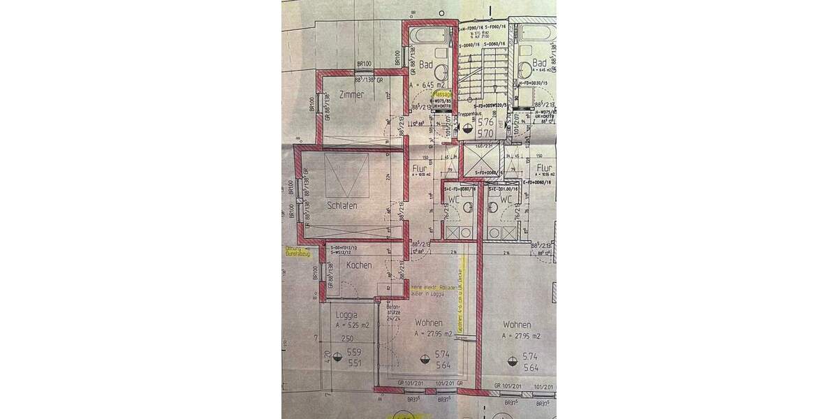 Etagenwohnung Baden-Baden Innenstadt - 3 Zimmer, 93 m&sup2;, 1.100&euro; | Angebot:25708257