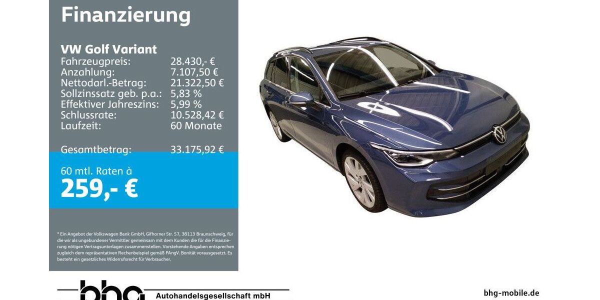 VW Golf 9.042 km 28.430 &euro; Bühl 77815
