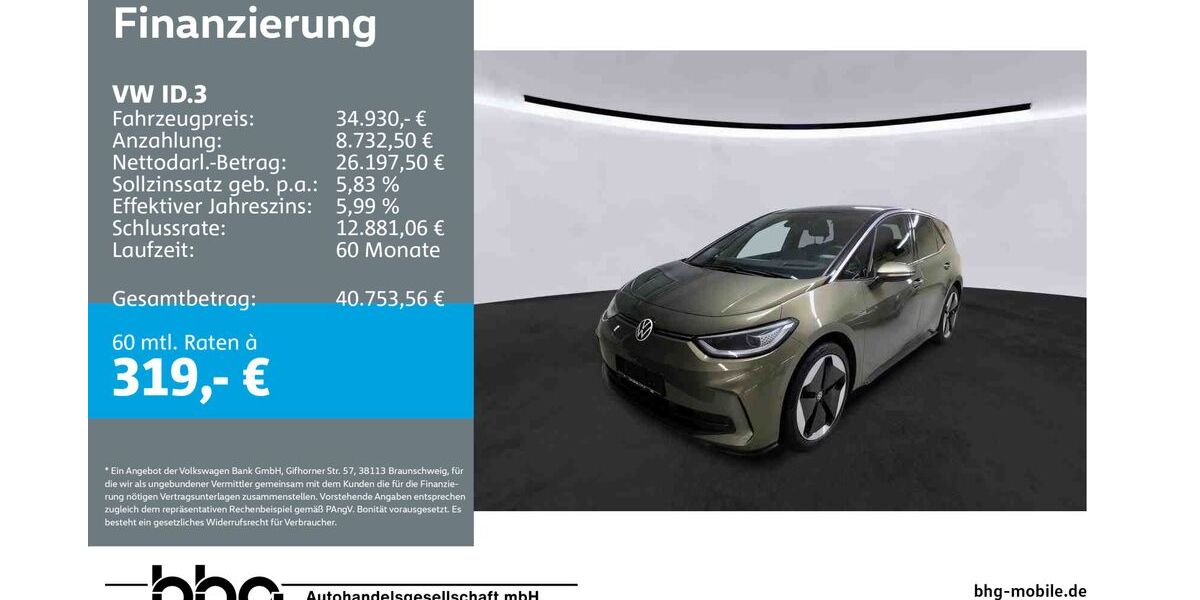 VW ID.3 14.272 km 33.460 &euro; Bühl 77815