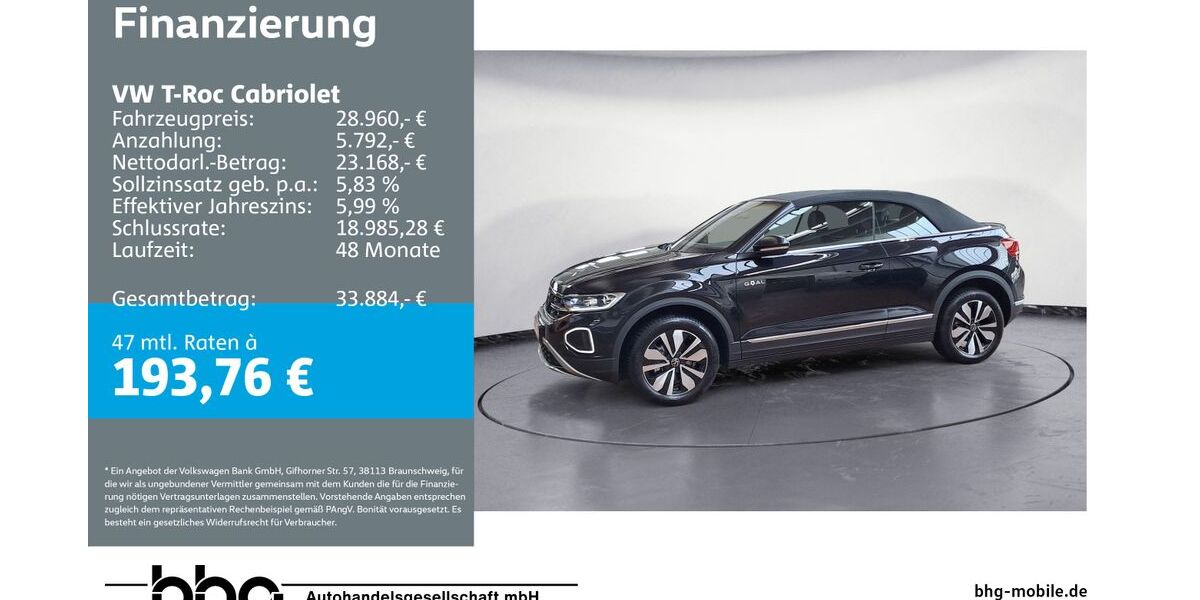 VW T-Roc 6.304 km 28.390 &euro; Ettlingen 76275