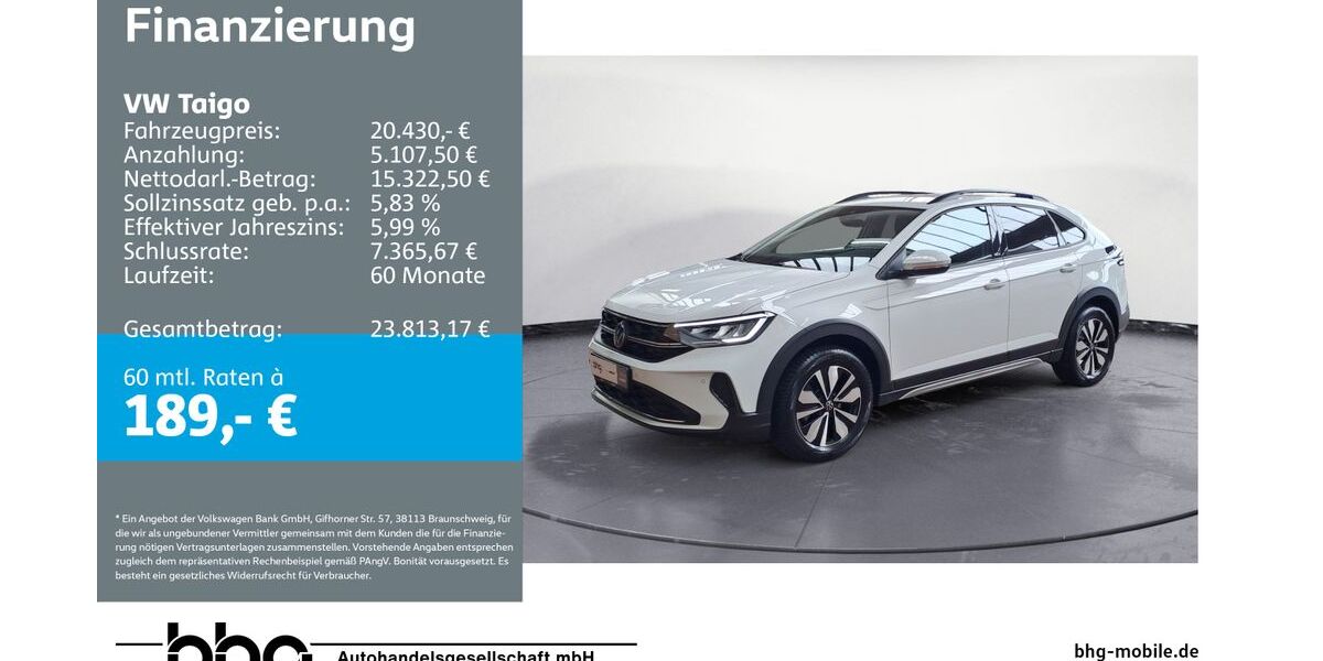 VW Taigo 24.970 km 20.430 &euro; Ettlingen 76275