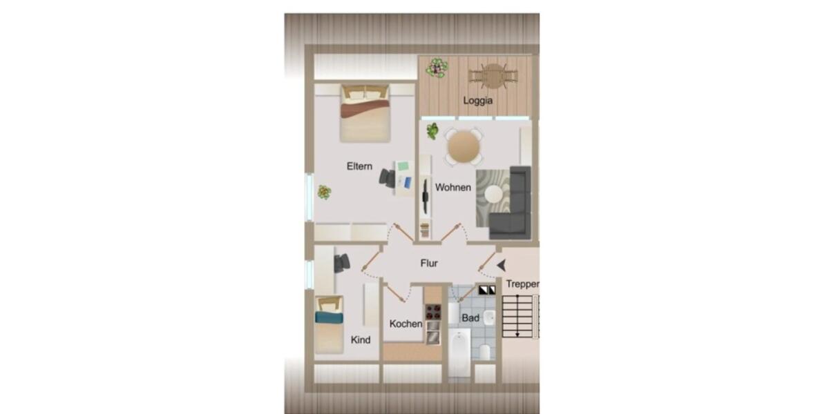 Dachgeschoßwohnung Rheinmünster - 3 Zimmer, 56 m&sup2;, 580&euro; | Angebot:25723248