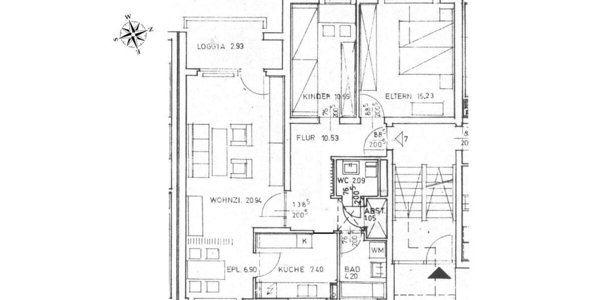 Etagenwohnung Baden-Baden Balg - 3 Zimmer, 79 m&sup2;, 233.000&euro; | Angebot:25362928