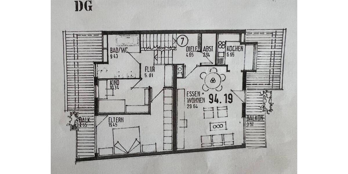Etagenwohnung Baden-Baden Weststadt - 3 Zimmer, 94 m&sup2;, 375.000&euro; | Angebot:26108351