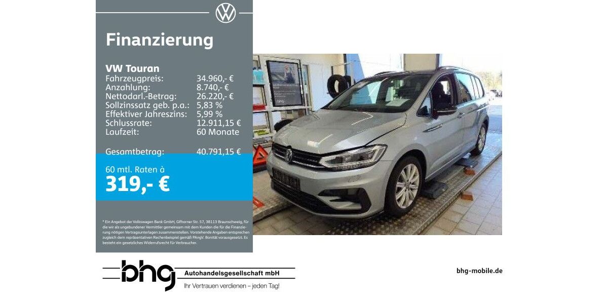 VW Touran 12.880 km 34.360 &euro; Durmersheim 76448