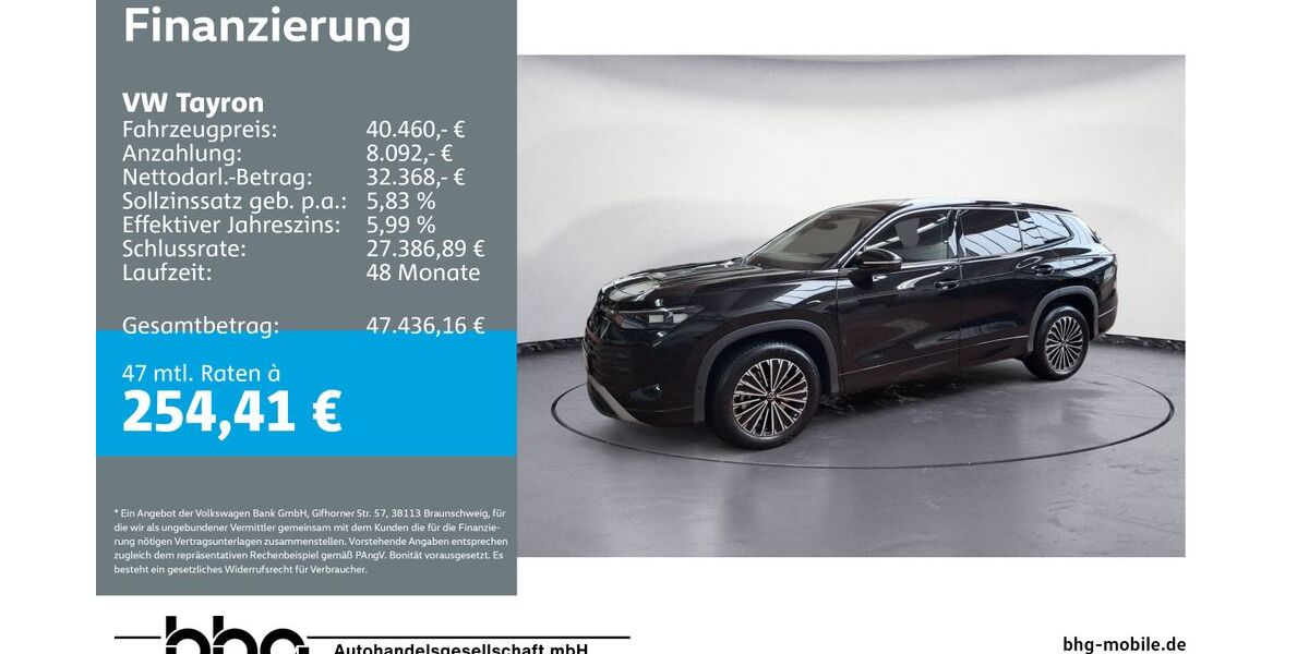 VW Tayron 14.371 km 37.960 &euro; Ettlingen 76275