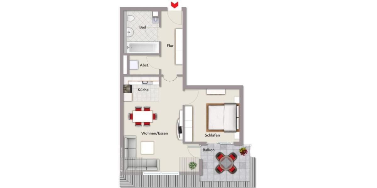 Etagenwohnung Oberkirch - 2 Zimmer, 54 m&sup2;, 800&euro; | Angebot:25945163