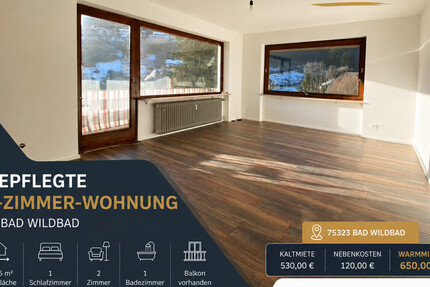 Vermietet - Ruhige Renovierte 2 Zimmer Wohnung - Wohnung Bad Wildbad | Angebot:27023544