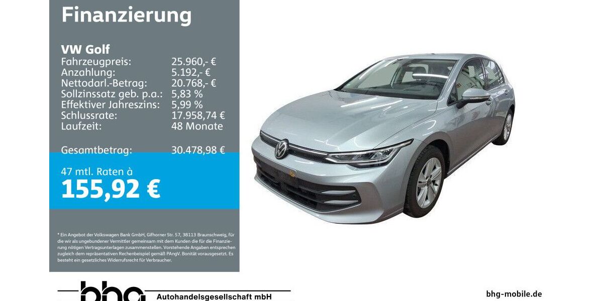 VW Golf 14.556 km 25.460 &euro; Durmersheim 76448