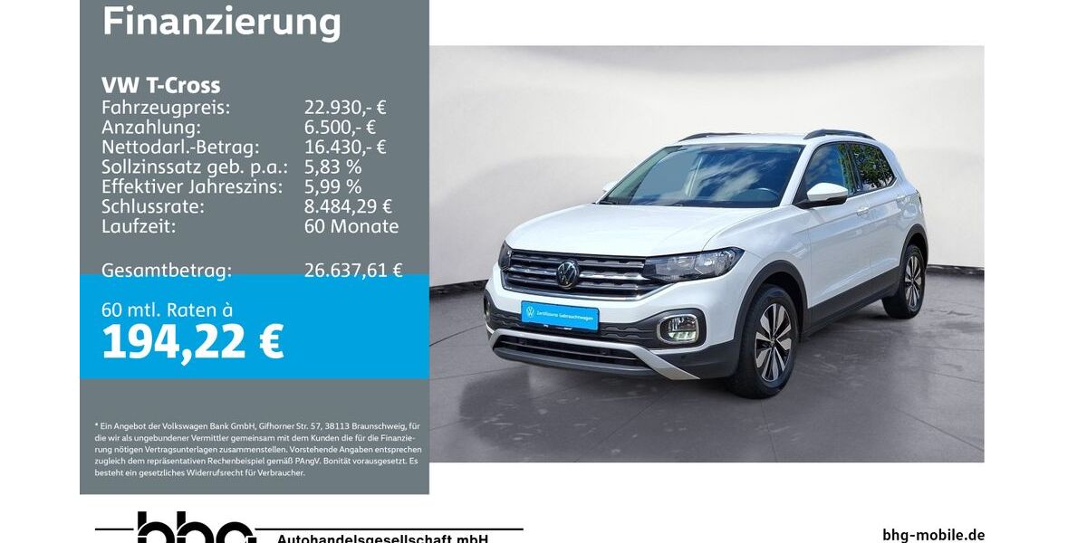 VW T-Cross 24.787 km 22.360 &euro; Bühl 77815