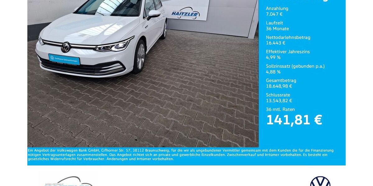 VW Golf 18.840 km 23.490 &euro; Gernsbach 76593