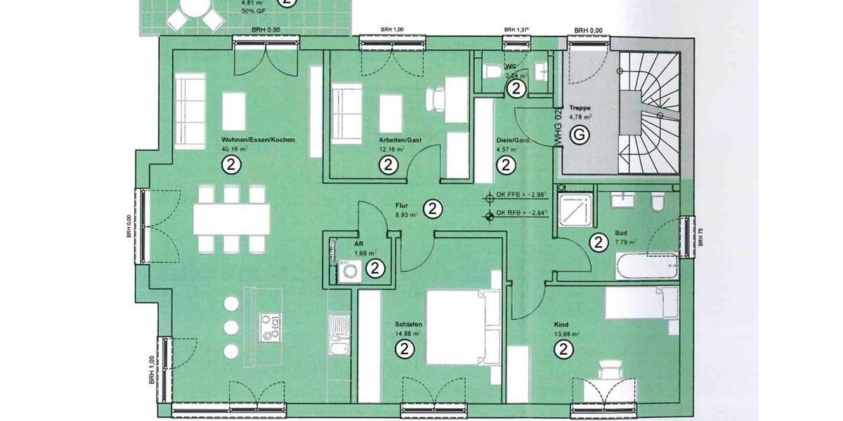 Etagenwohnung Bietigheim - 4 Zimmer, 111 m&sup2;, 539.000&euro; | Angebot:25351712