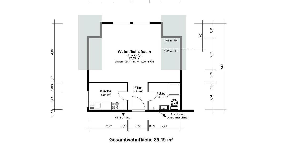 Etagenwohnung Straubenhardt - 1 Zimmer, 39 m&sup2;, 370&euro; | Angebot:26003104