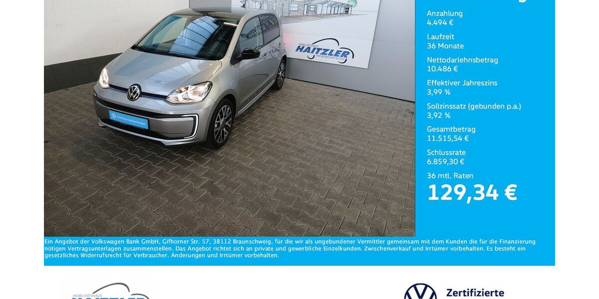 VW e-up! 8.900 km 14.980 &euro; Gernsbach 76593