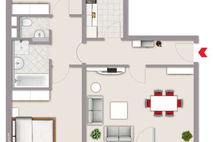 Wohnung Rastatt - 3 Zimmer, 78 m&sup2;, 265.000&euro; | Angebot:25457396