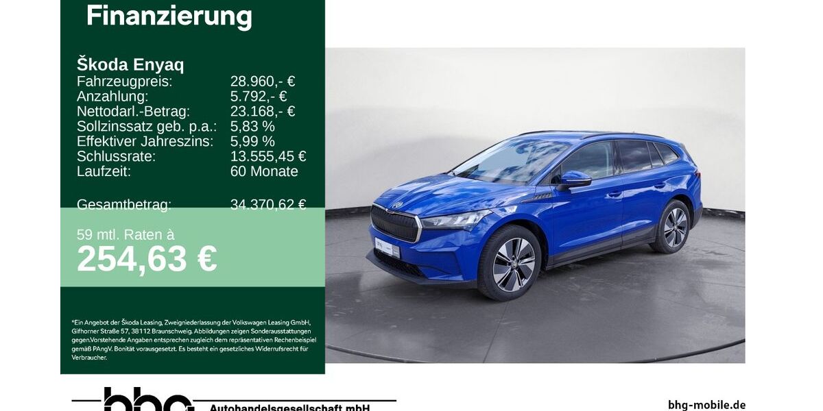 Skoda Enyaq 56.909 km 27.760 &euro; Durmersheim 76448