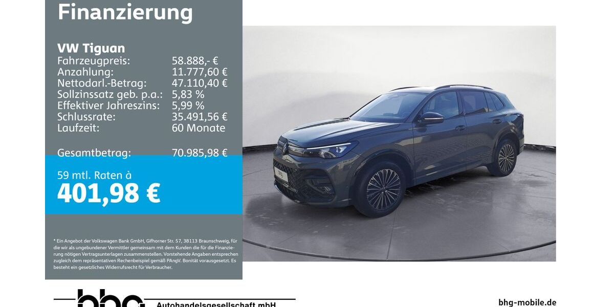 VW Tiguan 5.958 km 58.888 &euro; Ettlingen 76275