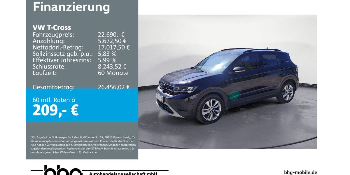 VW T-Cross 25.407 km 22.390 &euro; Durmersheim 76448