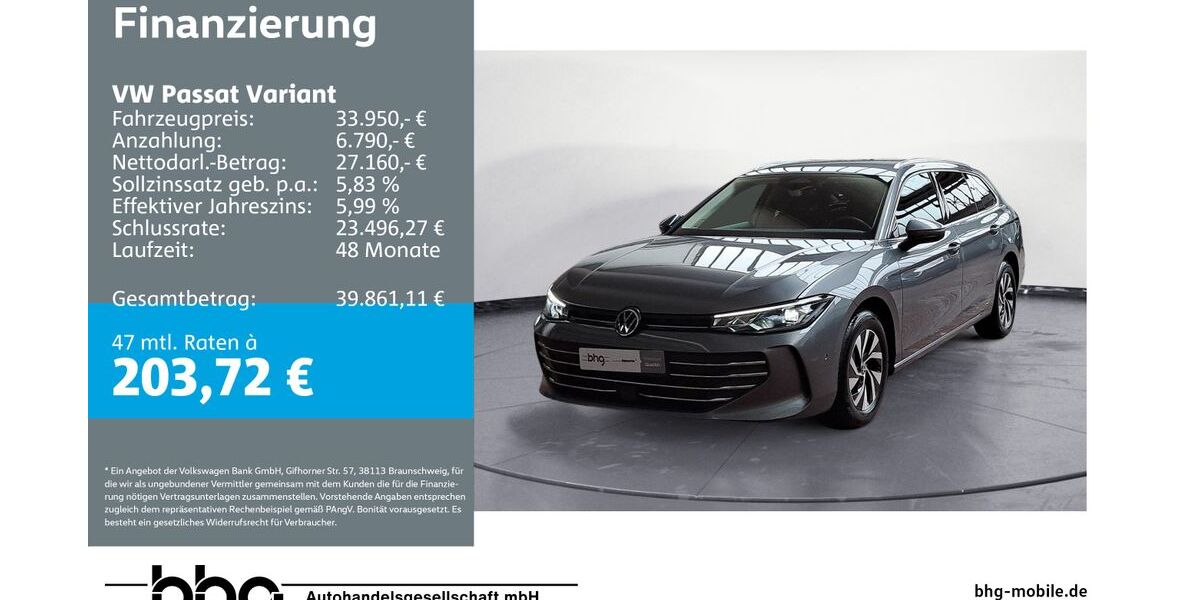 VW Passat Variant 15.358 km 33.950 &euro; Ettlingen 76275