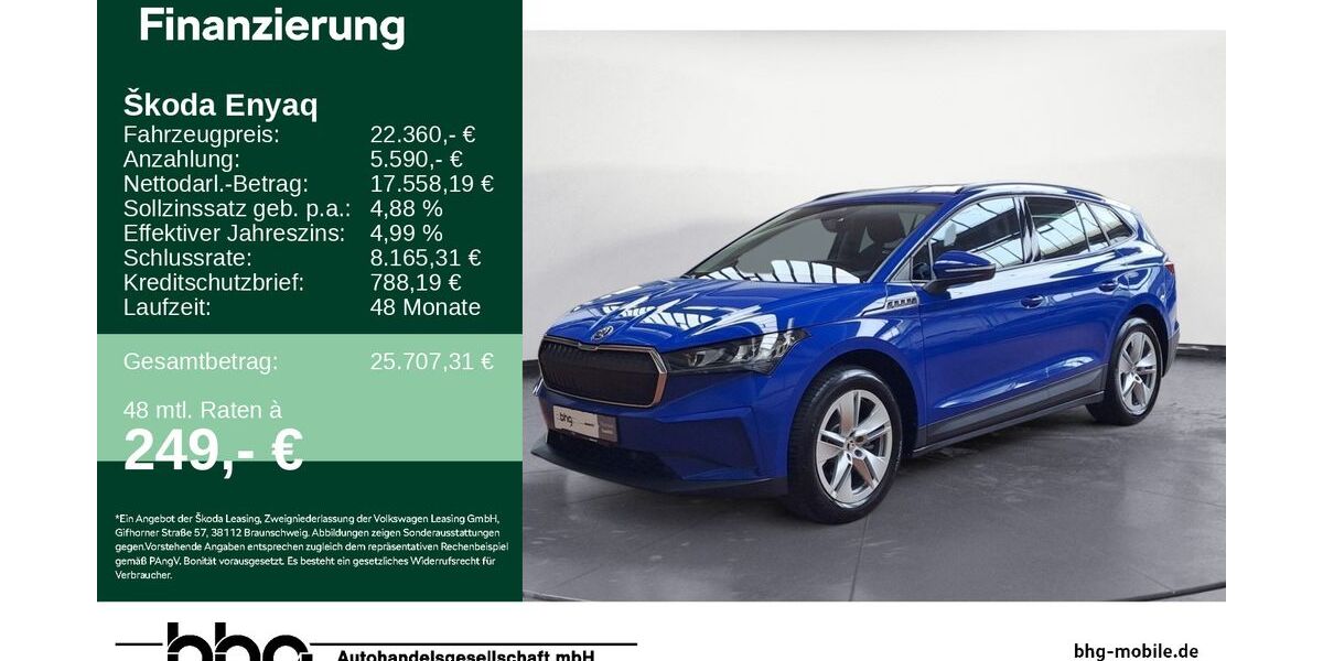 Skoda Enyaq 44.270 km 21.660 &euro; Ettlingen 76275