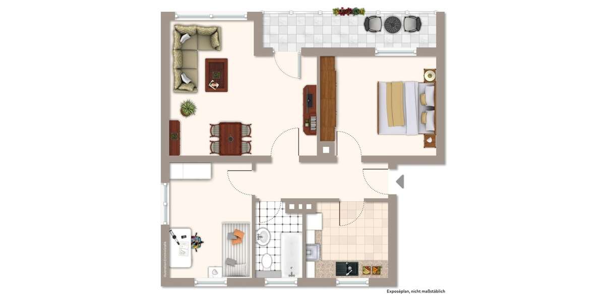 3-Zimmer-Wohnung Hildastr. mit Balkon und Garage - Etagenwohnung Baden-Baden Lichtental | Angebot:13157678