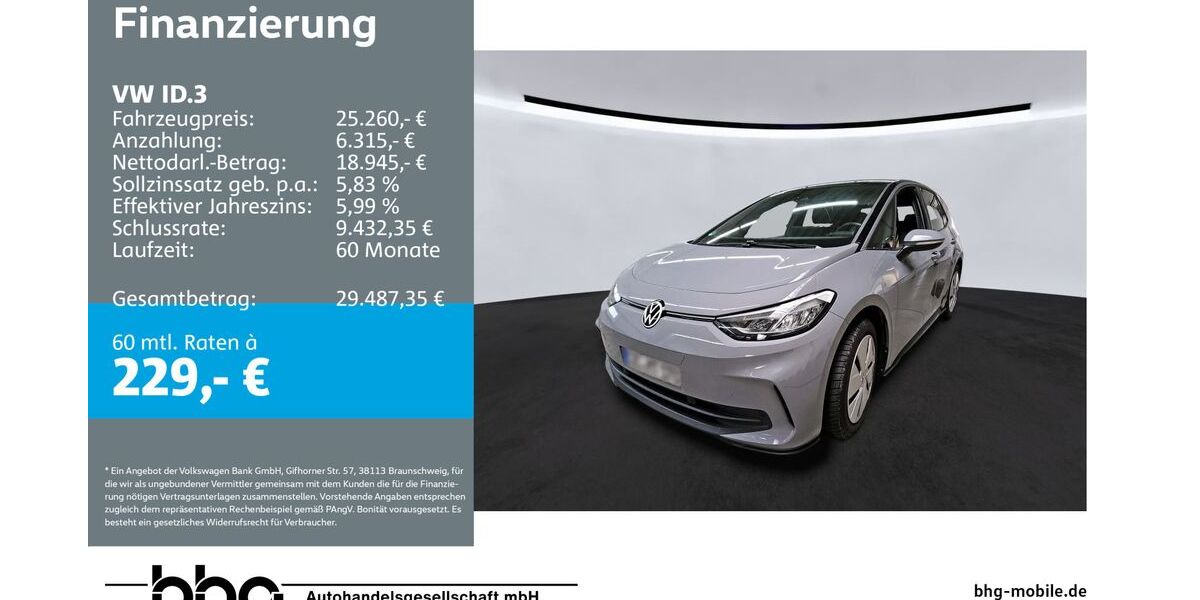 VW ID.3 31.345 km 24.760 &euro; Ettlingen 76275