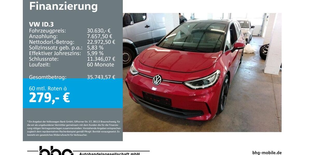 VW ID.3 36.074 km 30.630 &euro; Ettlingen 76275