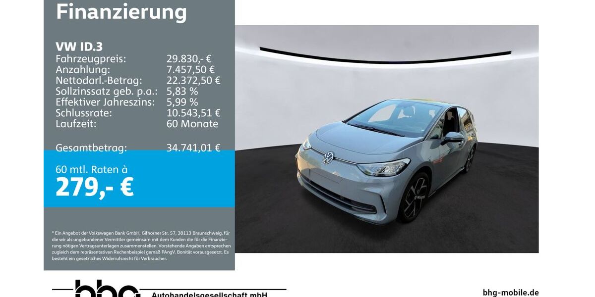 VW ID.3 19.672 km 29.830 &euro; Ettlingen 76275