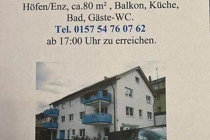 Wohnung Höfen an der Enz - 3 Zimmer, 78 m&sup2;, 840&euro; | Angebot:25366426