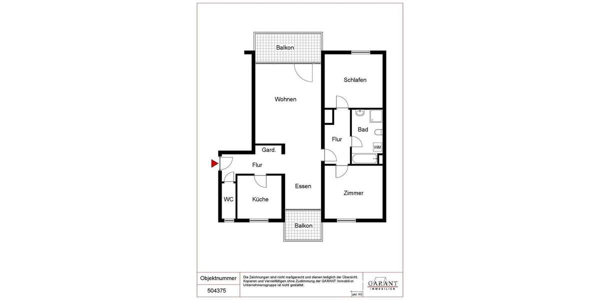 Etagenwohnung Ettlingen - 3 Zimmer, 104 m&sup2;, 395.000&euro; | Angebot:25707673