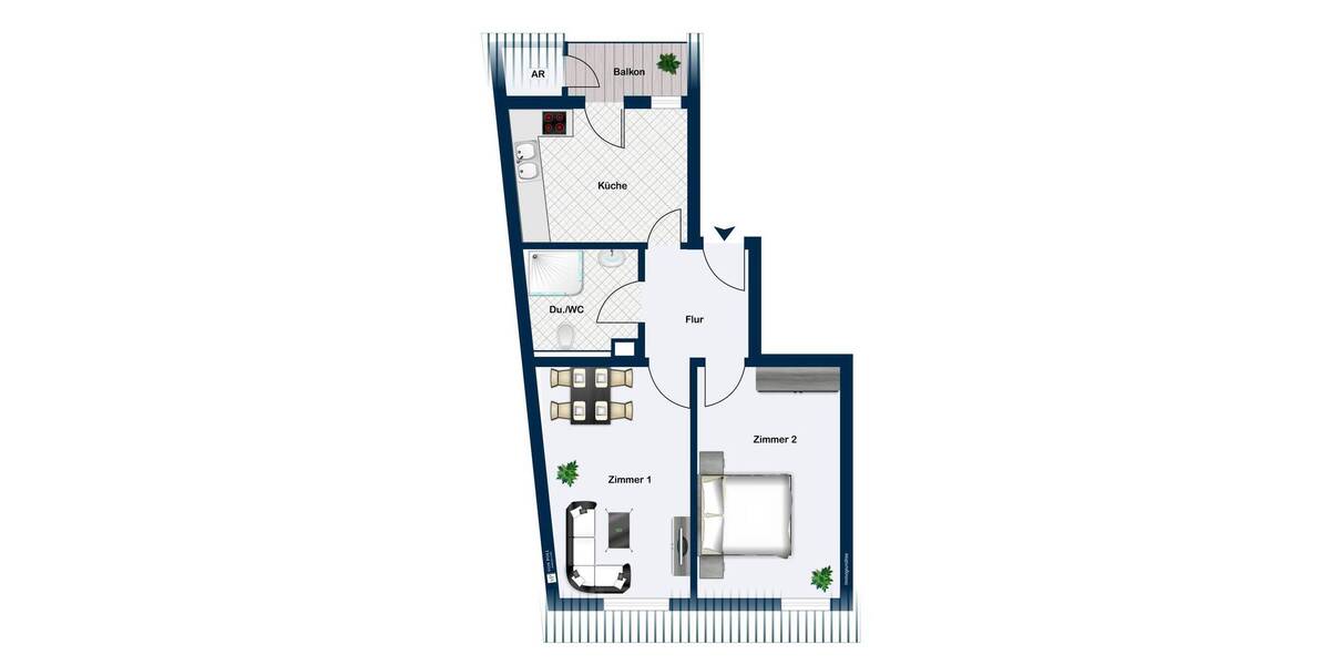 Etagenwohnung Baden-Baden / Lichtental Lichtental - 2 Zimmer, 65 m&sup2;, 215.000&euro; | Angebot:25958483