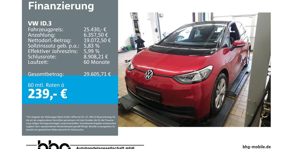 VW ID.3 21.877 km 25.430 &euro; Durmersheim 76448