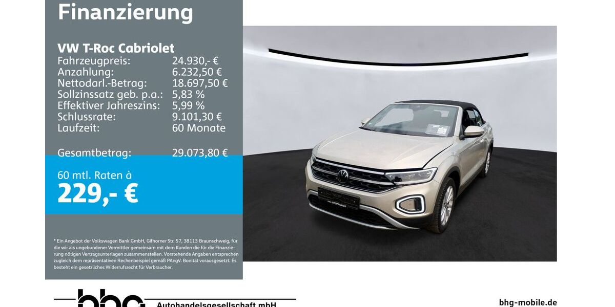 VW T-Roc 18.903 km 24.930 &euro; Ettlingen 76275